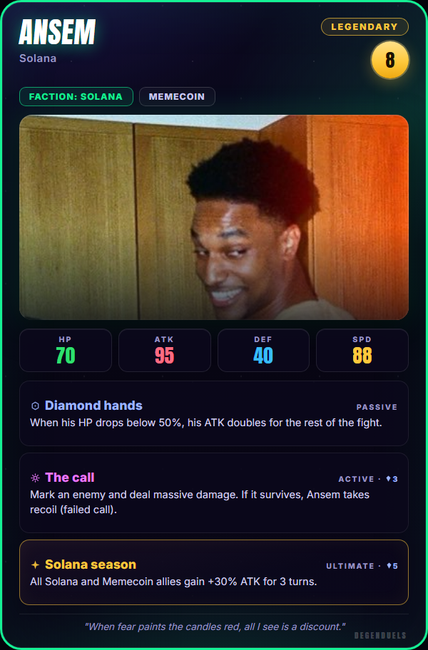 Ansem legendary card